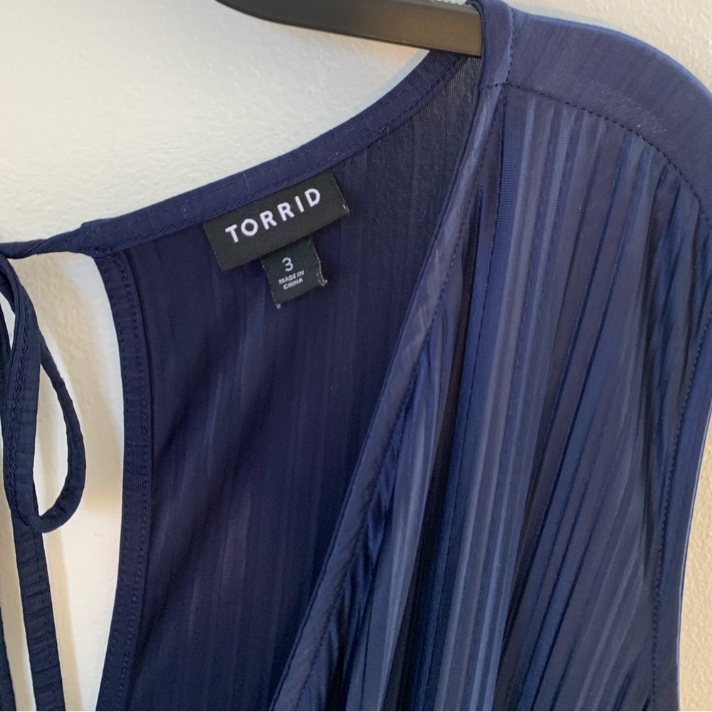 Torrid Pleated Knit Crop Wide Leg Jumpsuit 3X - Picture 11 of 13